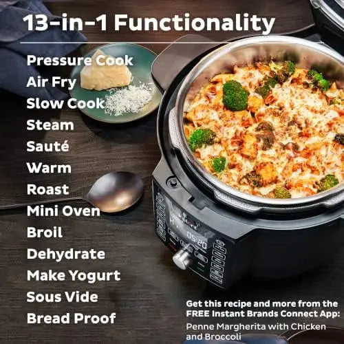 Instant Pot Duo Crisp Ultimate Lid 13-in-1 6.5 Qt Air Fryer and Pressure Cooker with WiFi