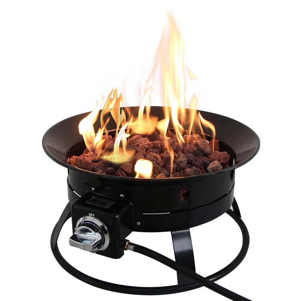 19 inch Gas Portable Metal Fire Pit for Camping
