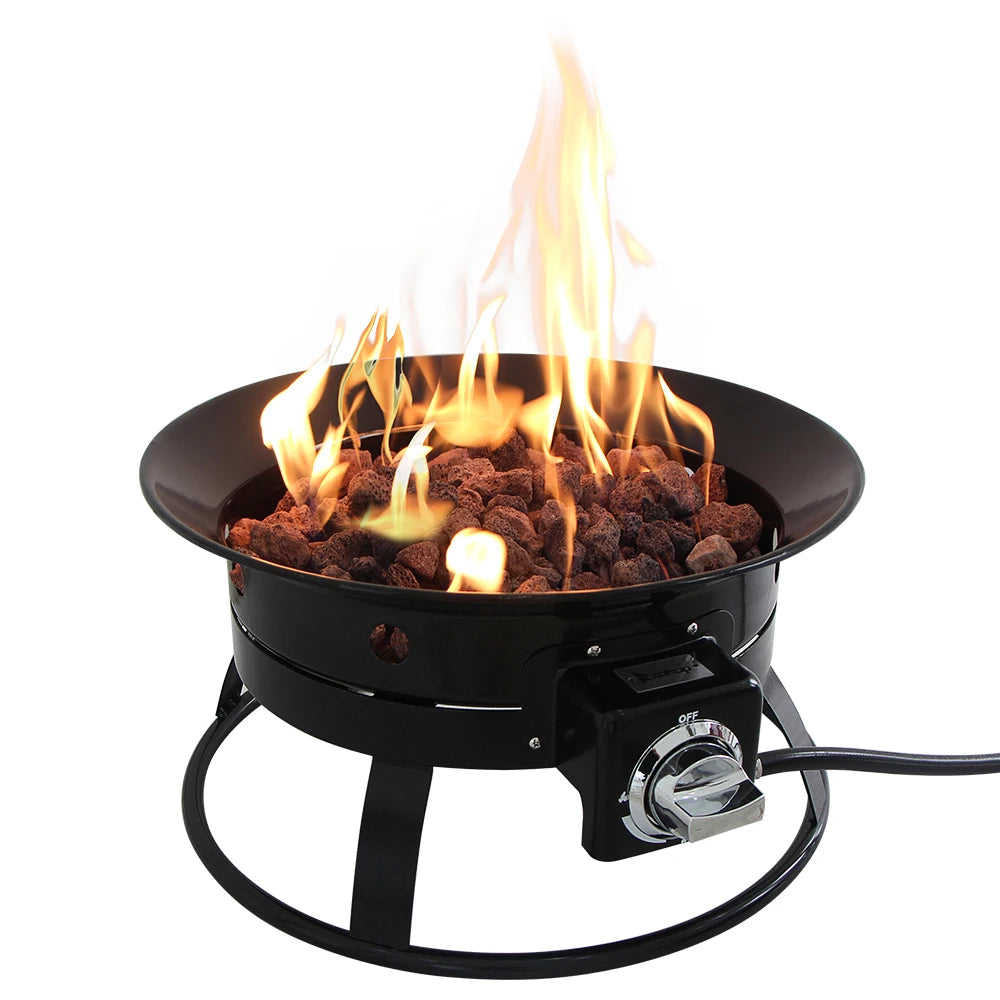 19 inch Gas Portable Metal Fire Pit for Camping