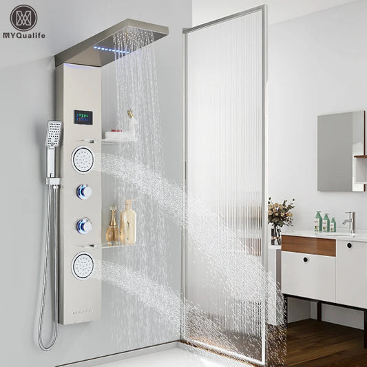 LED Lighted Bathroom Shower Panel Systems Supplier 4M