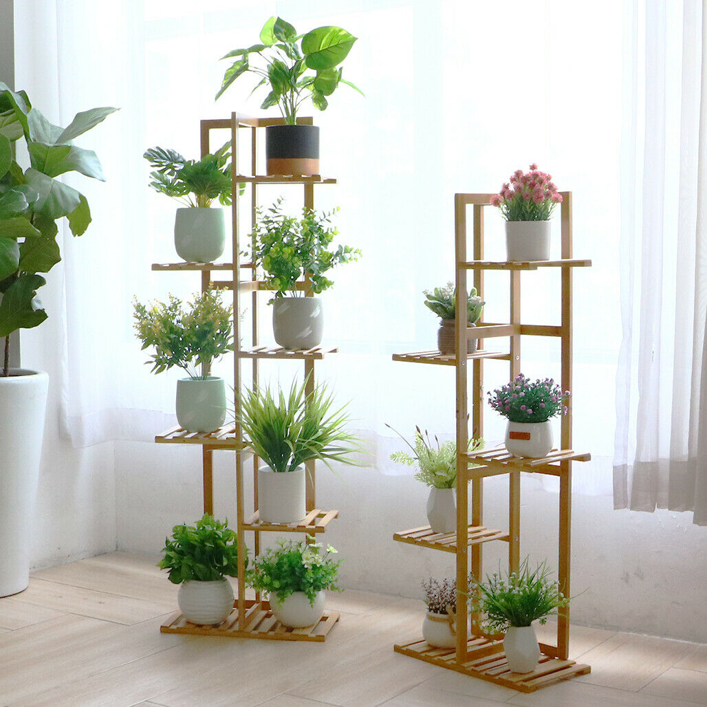 Bamboo 5 / 6 Tier Plant Stand