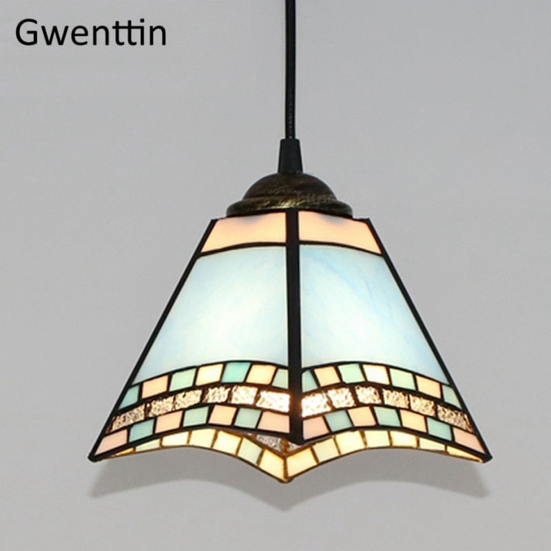 Mediterranean Tiffany-Style Small Pendant Lights