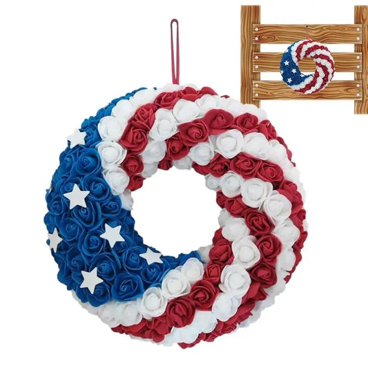 4th Of July Wreath with US Flag Design