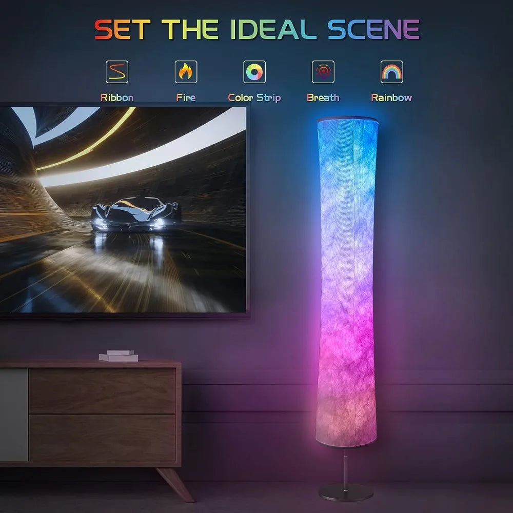 LED RGB Color Changing Smart Fabric Floor Lamp