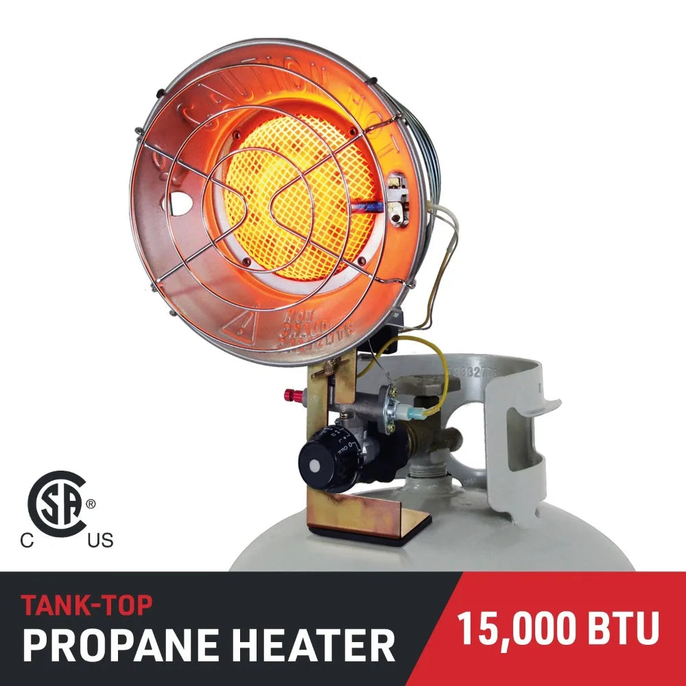 15,000 BTU Propane (LP) Single Tank Top Portable Heater
