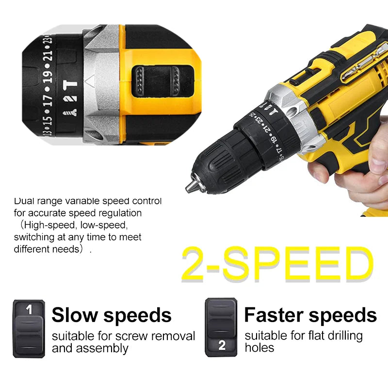 Cordless Impact Drill Electric Screwdriver