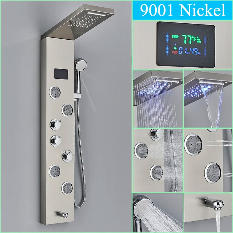 LED Lighted Bathroom Shower Panel Systems Supplier 3N