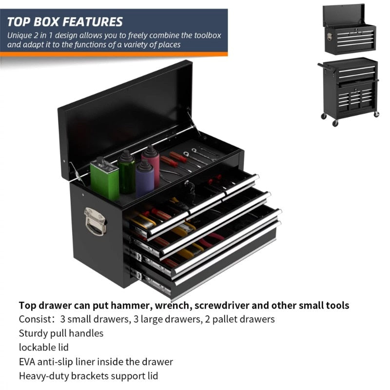 8-Drawer Rolling Steel Tool Chest