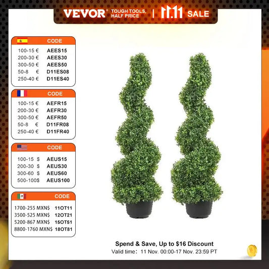 VEVOR Artificial Boxwood Topiaries of Various Styles