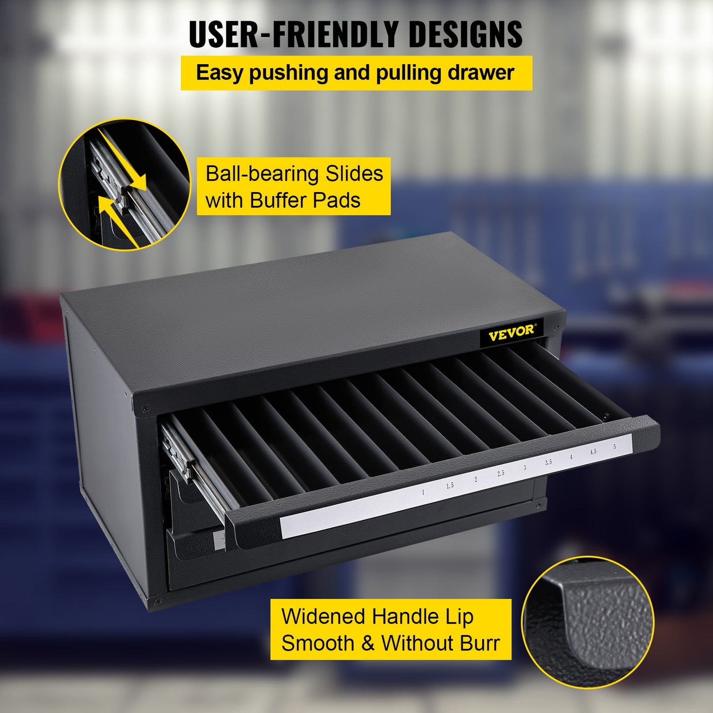 Multi-Functional Stackable 3-Drawer Steel Tool Box
