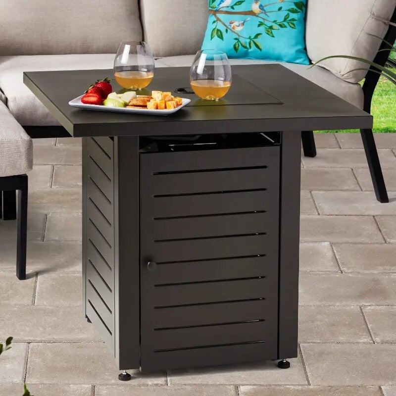 Mainstays 28" Square Propane Gas Fire Pit Table