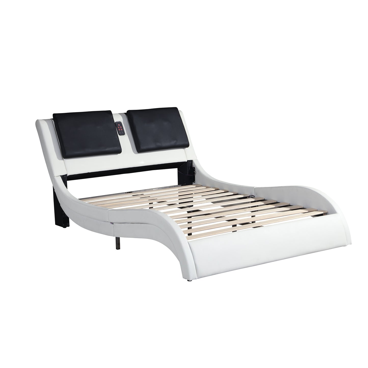 King/Queen Bed Frame W/Led, Bluetooth Music, and Vibration Massage